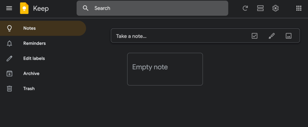 Google Keep todo list 